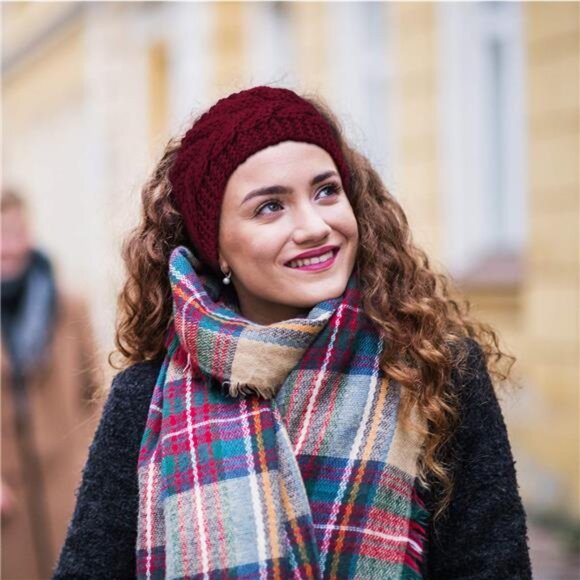 Pangda 6 Pieces Women's Cable Knitted Headbands, Winter Chunky Ear Warmers - Picture 4 of 7